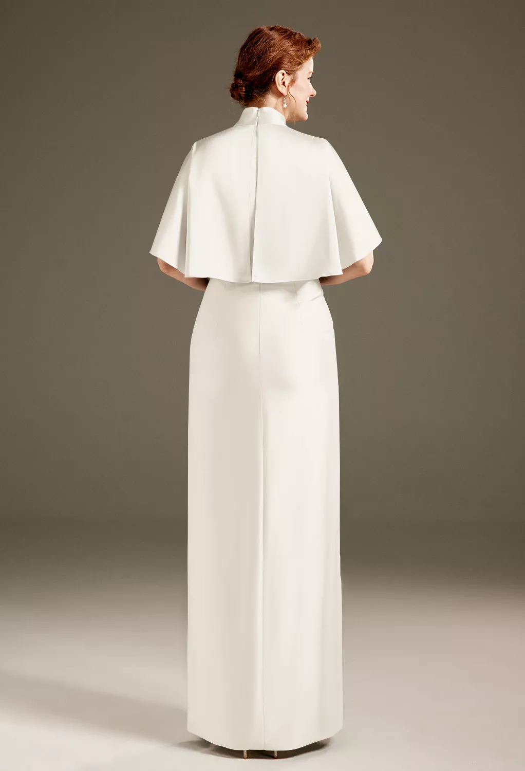 AW Luster Ivory  Mother of The Bride Dresses With Wraps